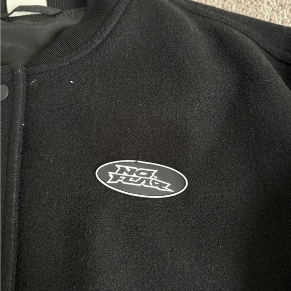 H&M NO FEAR varsity jacket in BLACK and WHITE, size XL - Picture 3 of 3